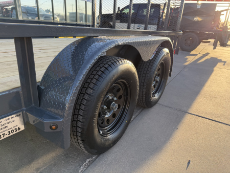 New #151518 2026 LAMAR UC 14 X 83 TANDEM AXLE SQUARE TUBE TOP 7K UTILITY W/ REAR RAMP GATE