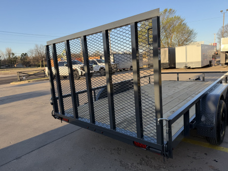 New #151518 2026 LAMAR UC 14 X 83 TANDEM AXLE SQUARE TUBE TOP 7K UTILITY W/ REAR RAMP GATE