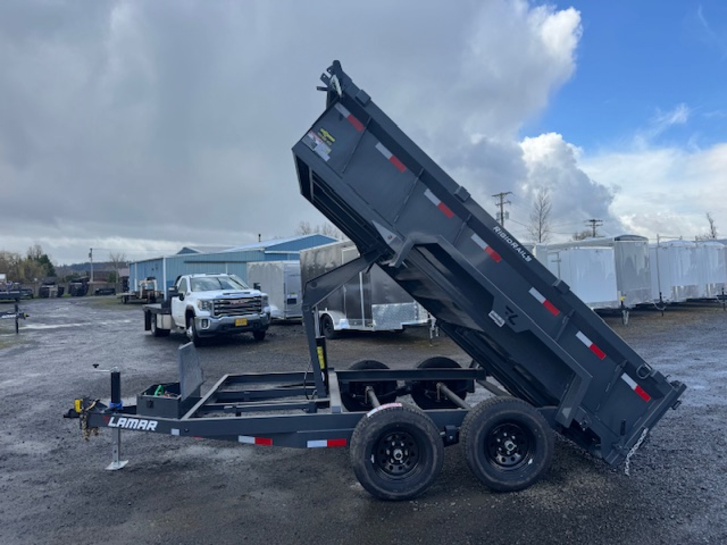 New 2026 LAMAR TRAILERS 77x12 10K DM25 Dump Trailer 24" SIDES