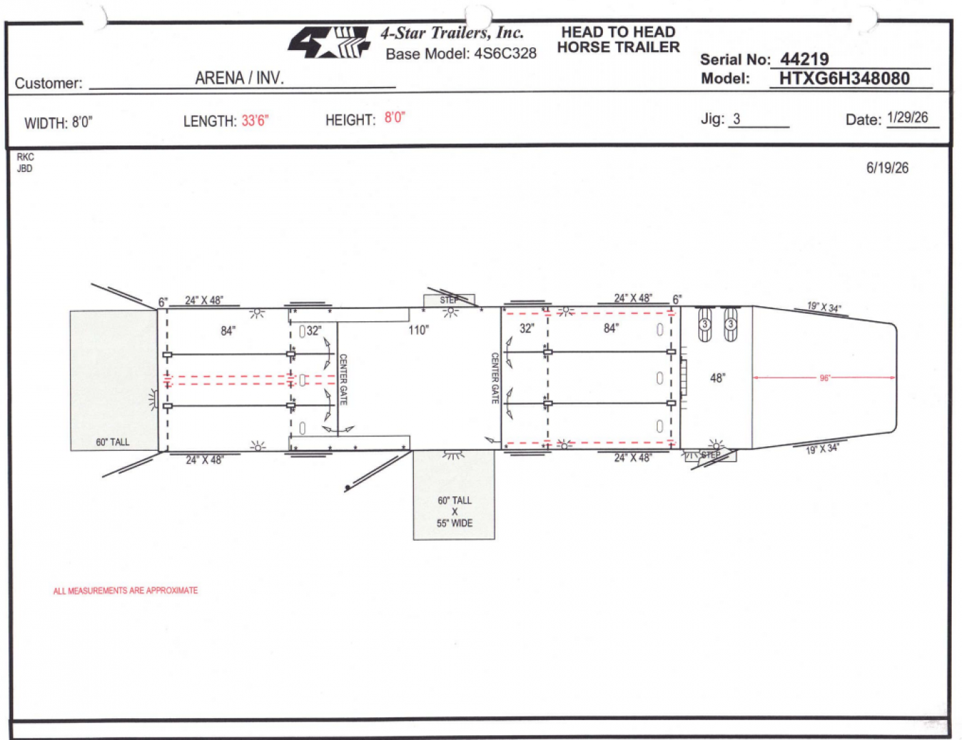 New 2027 4-Star 6-7 Horse Head to Head Gooseneck Trailer