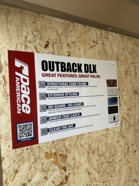 New 2026 Pace American 5x8 3K Outback Cargo / Enclosed Trailer