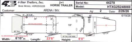 New 2027 4-Star 2 + 1 Gooseneck Horse Trailer