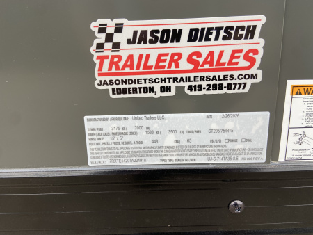 New United UJ-S-7X14 Cargo Enclosed Trailer