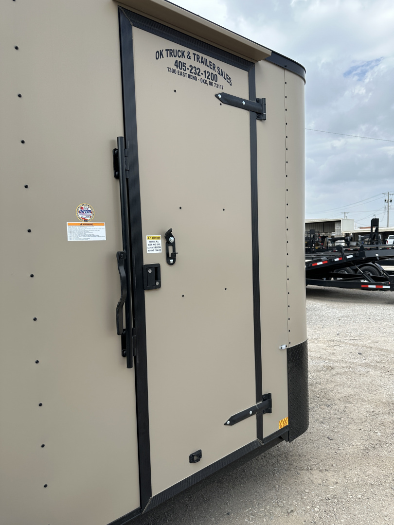 New 2026 Cargo Craft 7'x16'x7'tall Sierra Tan Elite V Nose with Ramp Cargo / Enclosed Trailer