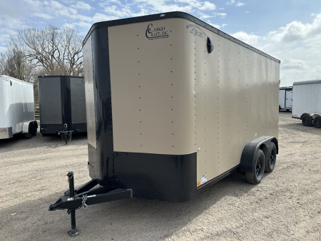 New 2026 Cargo Craft 7'x16'x7'tall Sierra Tan Elite V Nose with Ramp Cargo / Enclosed Trailer