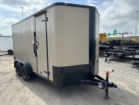 New 2026 Cargo Craft 7'x16'x7'tall Sierra Tan Elite V Nose with Ramp Cargo / Enclosed Trailer