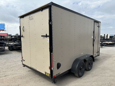 New 2026 Cargo Craft 7'x16'x7'tall Sierra Tan Elite V Nose with Ramp Cargo / Enclosed Trailer