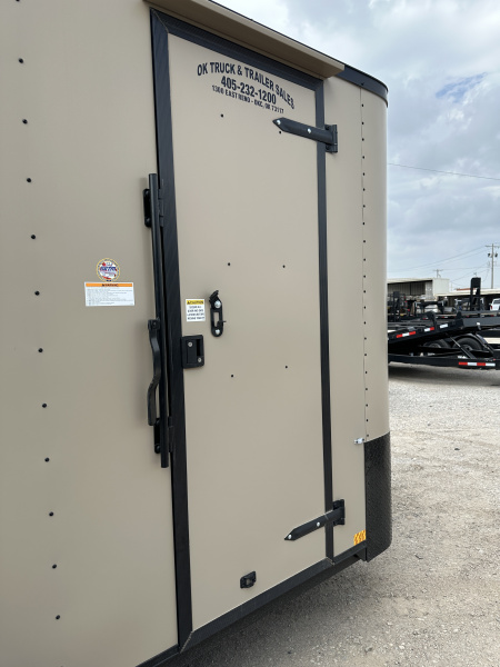 New 2026 Cargo Craft 7'x16'x7'tall Sierra Tan Elite V Nose with Ramp Cargo / Enclosed Trailer