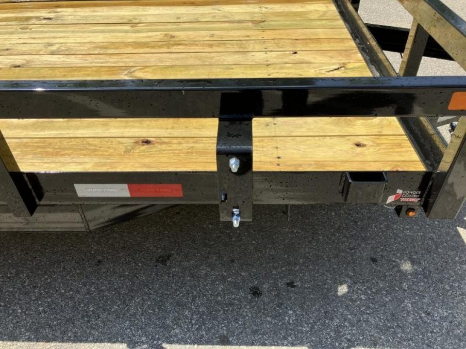 New 7 x 18 Sure-Trac Tube Top Utility 10k**5' Rear Gate & Adjustable Coupler