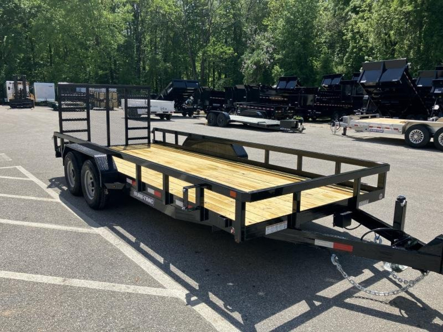 New 7 x 18 Sure-Trac Tube Top Utility 10k**5' Rear Gate & Adjustable Coupler