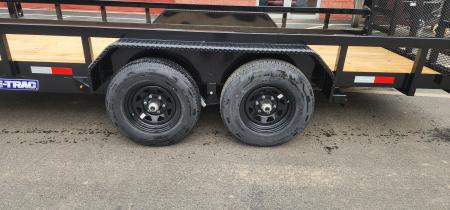 New 7 x 18 Sure-Trac Tube Top Utility 10k**5' Rear Gate & Adjustable Coupler