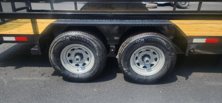 New 7 x 18 Sure-Trac Tube Top Utility 10k**5' Rear Gate & Adjustable Coupler