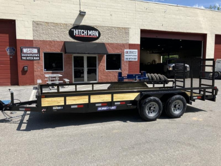 New 7 x 18 Sure-Trac Tube Top Utility Trailer 10k***Adjustable Coupler