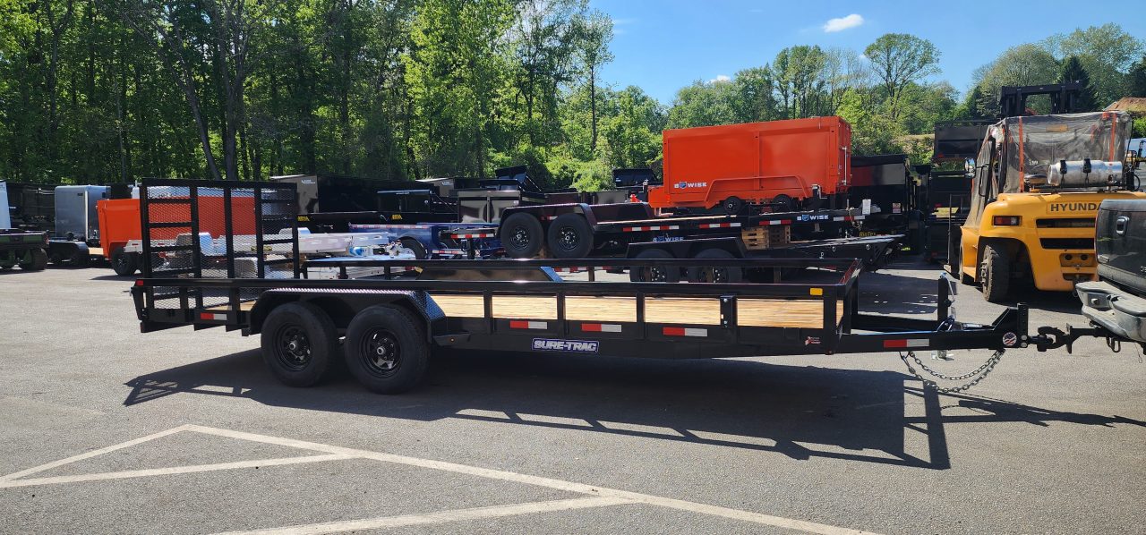 New 7 x 20 Sure-Trac Tube Top Utility Trailer 10k***Adjustable Coupler