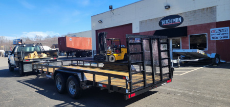 New 7 x 20 Sure-Trac Tube Top Utility Trailer 10k***Adjustable Coupler