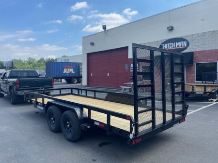 New 7 x 20 Sure-Trac Tube Top Utility Trailer 10k **w/ 5' Gate & Adjustable Coupler