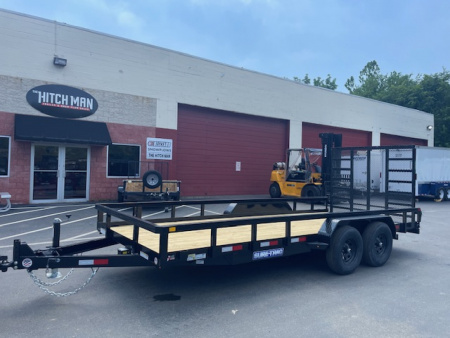 New 7 x 20 Sure-Trac Tube Top Utility Trailer 10k **w/ 5' Gate & Adjustable Coupler