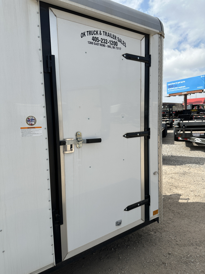 New 2024 Cargo Craft 7'x16'x7'tall, Expedition Extreme Double Door White Cargo / Enclosed Trailer
