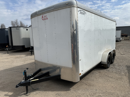 New 2024 Cargo Craft 7'x16'x7'tall, Expedition Extreme Double Door White Cargo / Enclosed Trailer