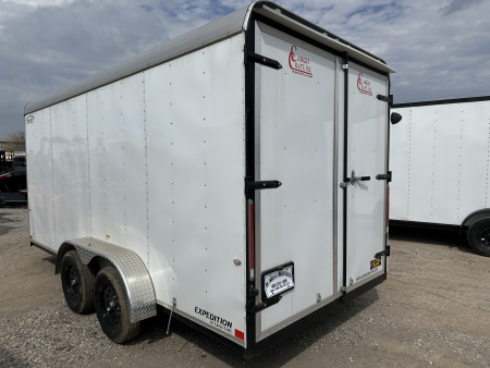 New 2024 Cargo Craft 7'x16'x7'tall, Expedition Extreme Double Door White Cargo / Enclosed Trailer