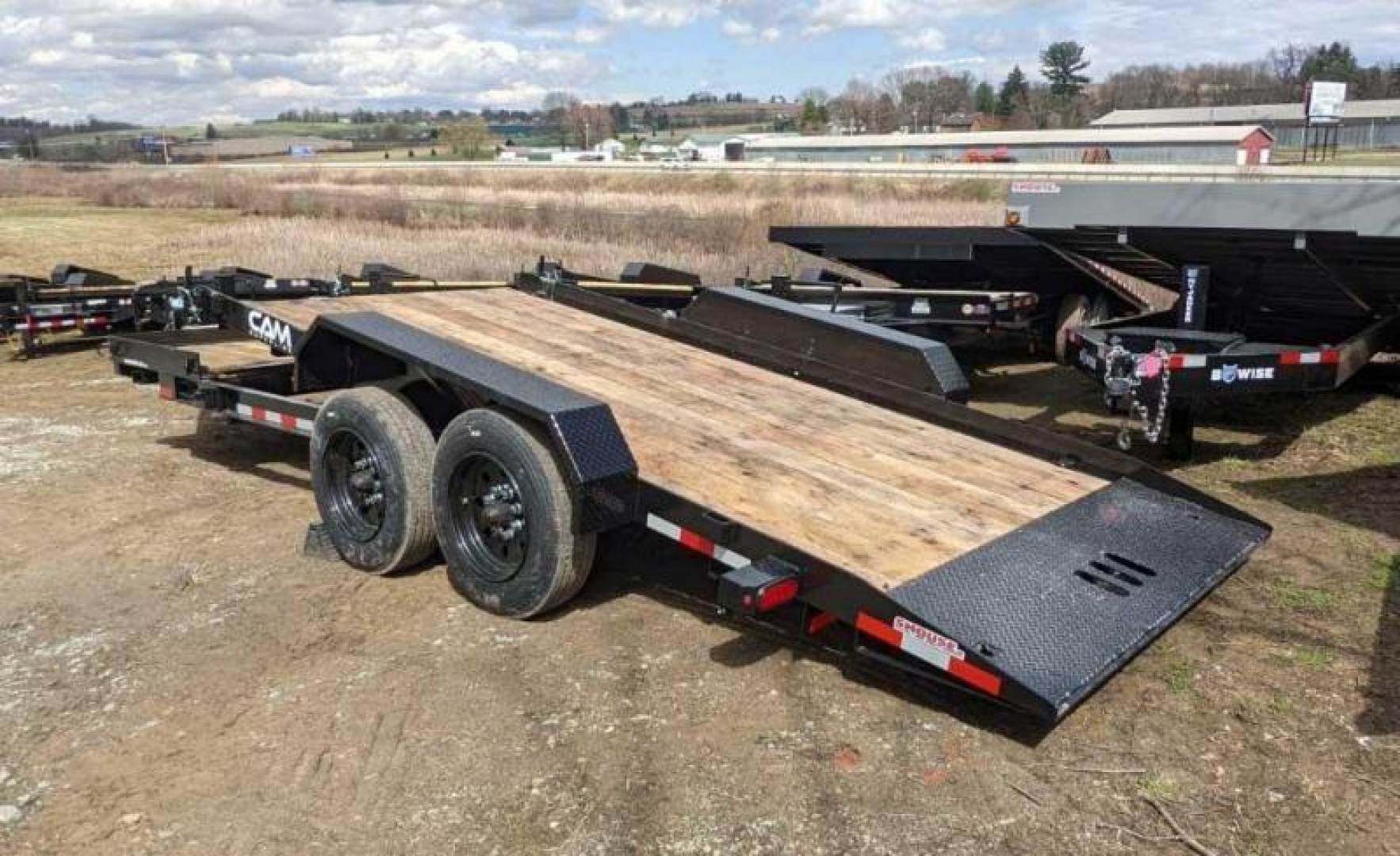 New NEW 2026 CAM SUPERLINE 19' (4+15) Lo Pro Split Tilt Trailer w/ Pallet Fork Carrier