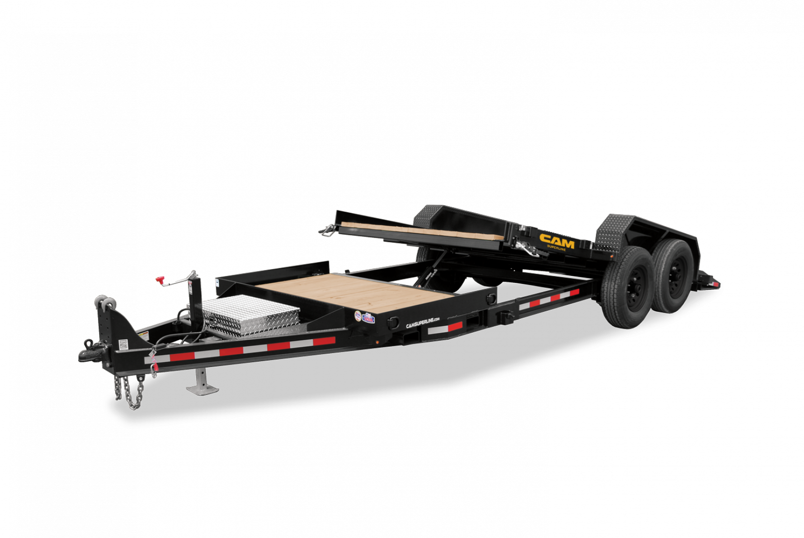 New NEW 2026 CAM SUPERLINE 19' (4+15) Lo Pro Split Tilt Trailer w/ Pallet Fork Carrier