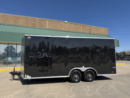 New #097227 2026 FOREST RIVER TA3 8.5 X 18 TANDEM AXLE 10K ENCLOSED W/ REAR RAMP DOOR