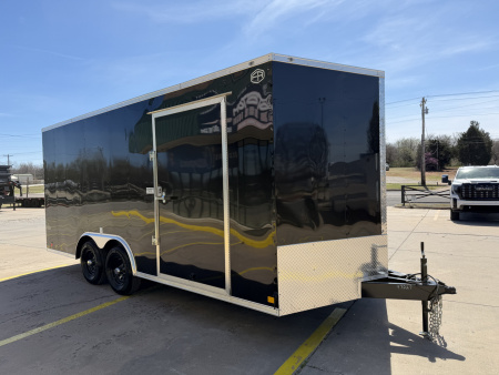 New #097227 2026 FOREST RIVER TA3 8.5 X 18 TANDEM AXLE 10K ENCLOSED W/ REAR RAMP DOOR
