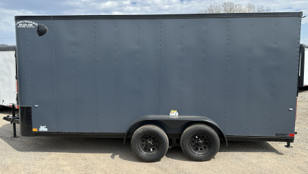 New 2025 Cargo Craft 7'x18'x7'tall Elite V Nose Sport Slate Blue w/ ramp Cargo / Enclosed Trailer