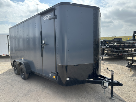 New 2025 Cargo Craft 7'x18'x7'tall Elite V Nose Sport Slate Blue w/ ramp Cargo / Enclosed Trailer