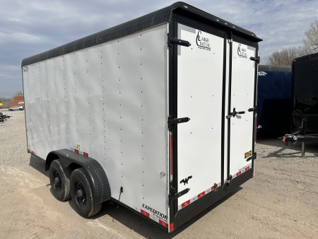 New 2025 Cargo Craft 7'x16'x7'tall, Expedition Extreme Double Door White black out 5200's Cargo / Enclosed Trailer