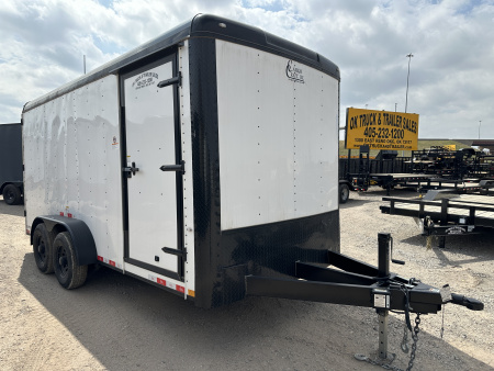 New 2025 Cargo Craft 7'x16'x7'tall, Expedition Extreme Double Door White black out 5200's Cargo / Enclosed Trailer