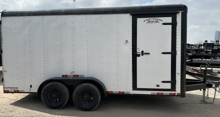New 2025 Cargo Craft 7'x16'x7'tall, Expedition Extreme Double Door White black out 5200's Cargo / Enclosed Trailer