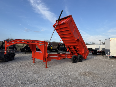 New 2026 Delco Trailers D6- 83"X16' (3FT SIDES) TELESCOPIC Dump Trailer