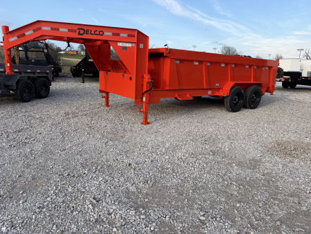 New 2026 Delco Trailers D6- 83"X16' (3FT SIDES) TELESCOPIC Dump Trailer