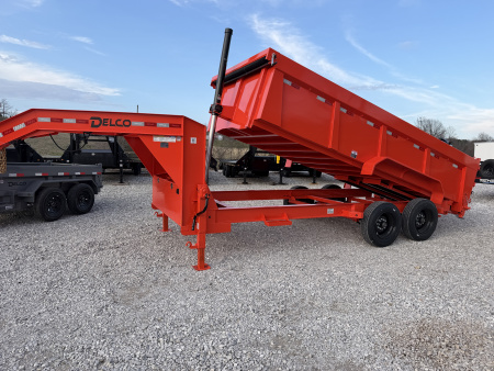 New 2026 Delco Trailers D6- 83"X16' (3FT SIDES) TELESCOPIC Dump Trailer