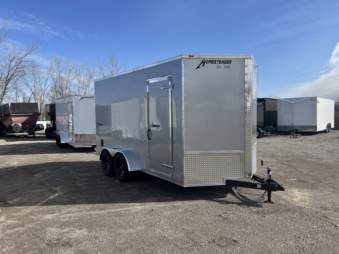 New 2026 Homesteader Trailer INTREPID 7 X 14 FT CARGO TRAILER RAMP DOOR 7 FT INTERIOR