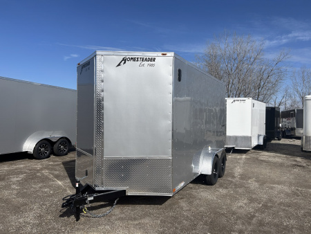 New 2026 Homesteader Trailer INTREPID 7 X 14 FT CARGO TRAILER RAMP DOOR 7 FT INTERIOR
