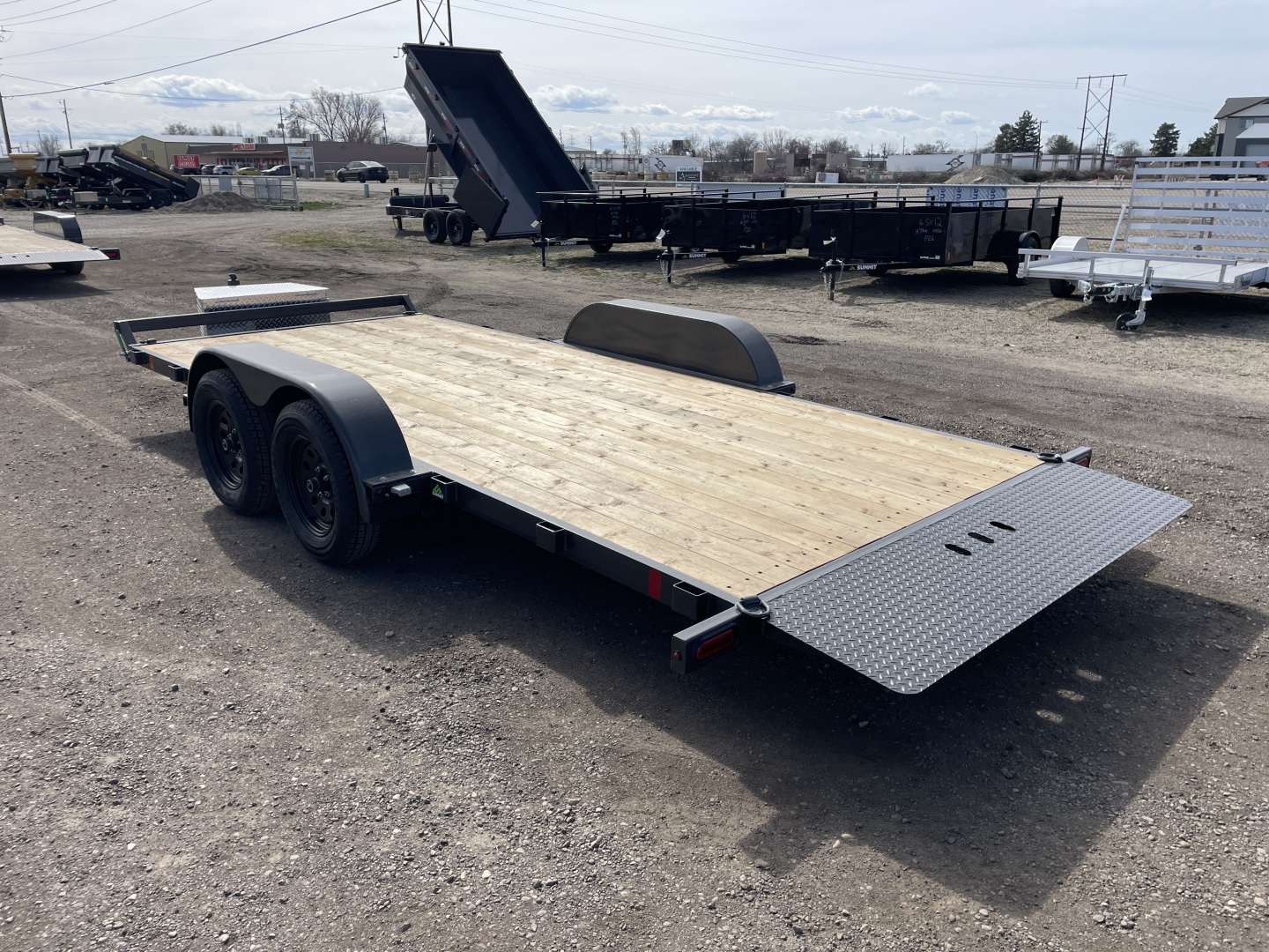 New 2026 Summit Cascade 7x16 7k Full Tilt Deck Car Hauler Trailer