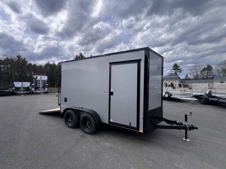 New 2026 Pace American 7x12 + 2ft V nose/ Rear Spoiler/ Polycore / Blackout - 7000GVW