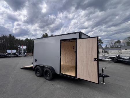 New 2026 Pace American 7x12 + 2ft V nose/ Rear Spoiler/ Polycore / Blackout - 7000GVW