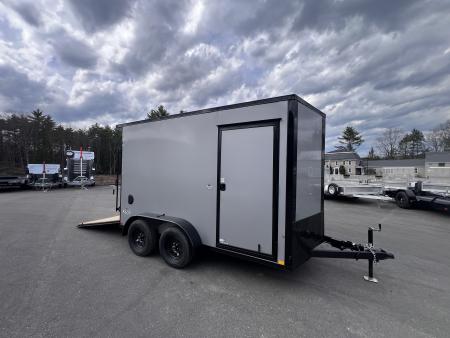 New 2026 Pace American 7x12 + 2ft V nose/ Rear Spoiler/ Polycore / Blackout - 7000GVW
