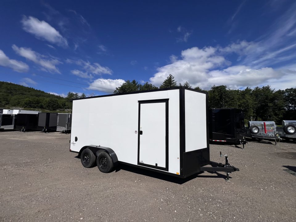 New 2026 Pace American 7x16 + 2ft V nose/ Rear Spoiler/ Polycore / Blackout - 7000GVW