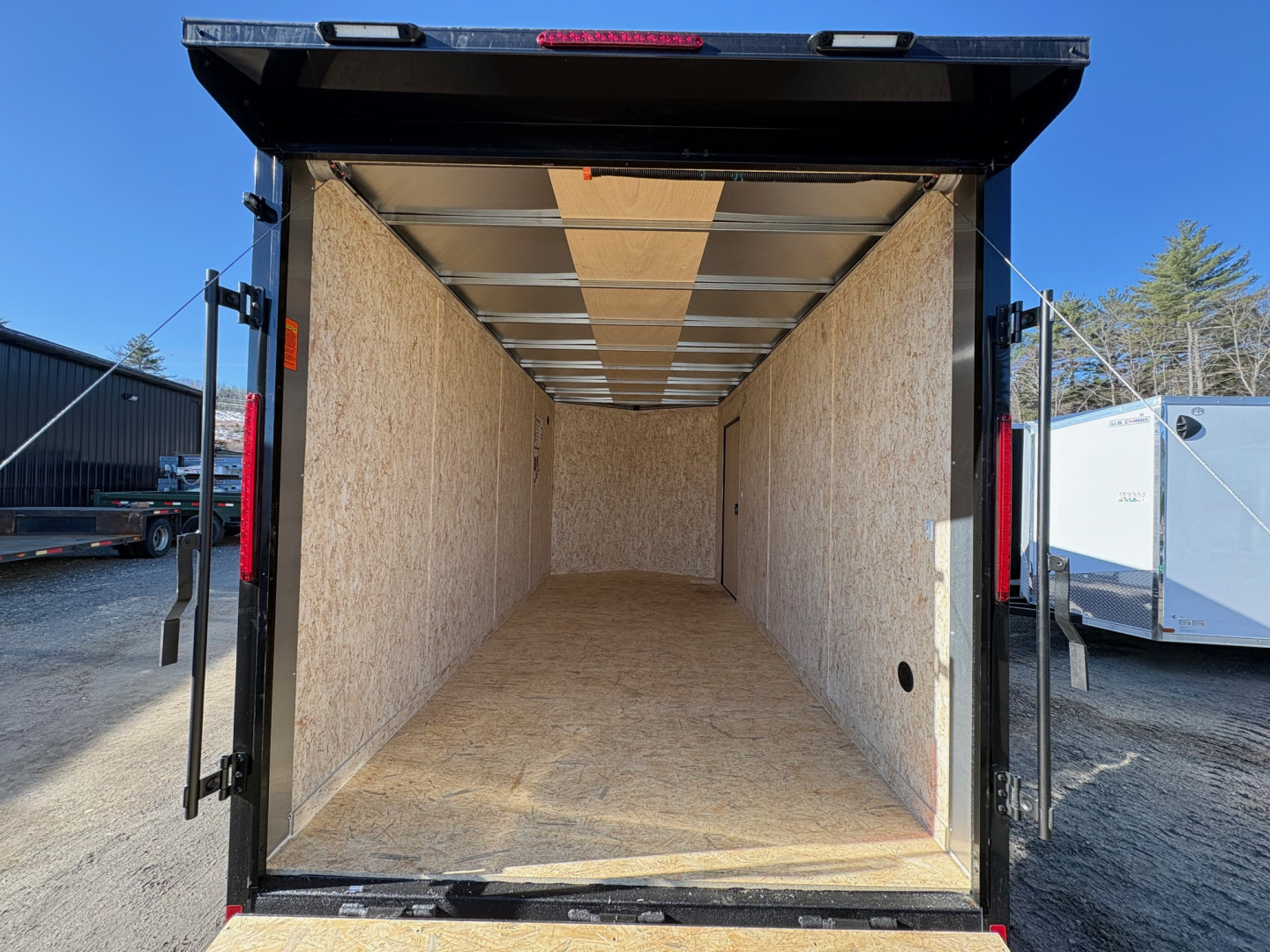 New 2026 Pace American 7x16 + 2ft V nose/ Rear Spoiler/ Polycore / Blackout - 7000GVW