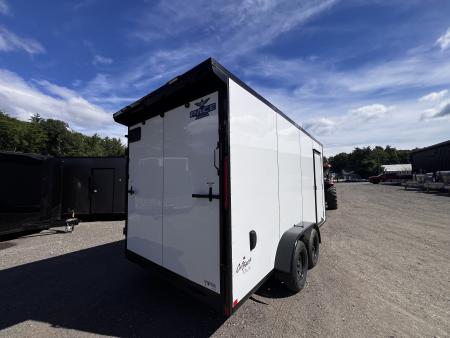 New 2026 Pace American 7x16 + 2ft V nose/ Rear Spoiler/ Polycore / Blackout - 7000GVW