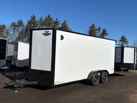 New 2026 Pace American 7x16 + 2ft V nose/ Rear Spoiler/ Polycore / Blackout - 7000GVW