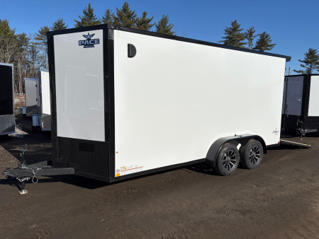 New 2026 Pace American 7x16 + 2ft V nose/ Rear Spoiler/ Polycore / Blackout - 7000GVW