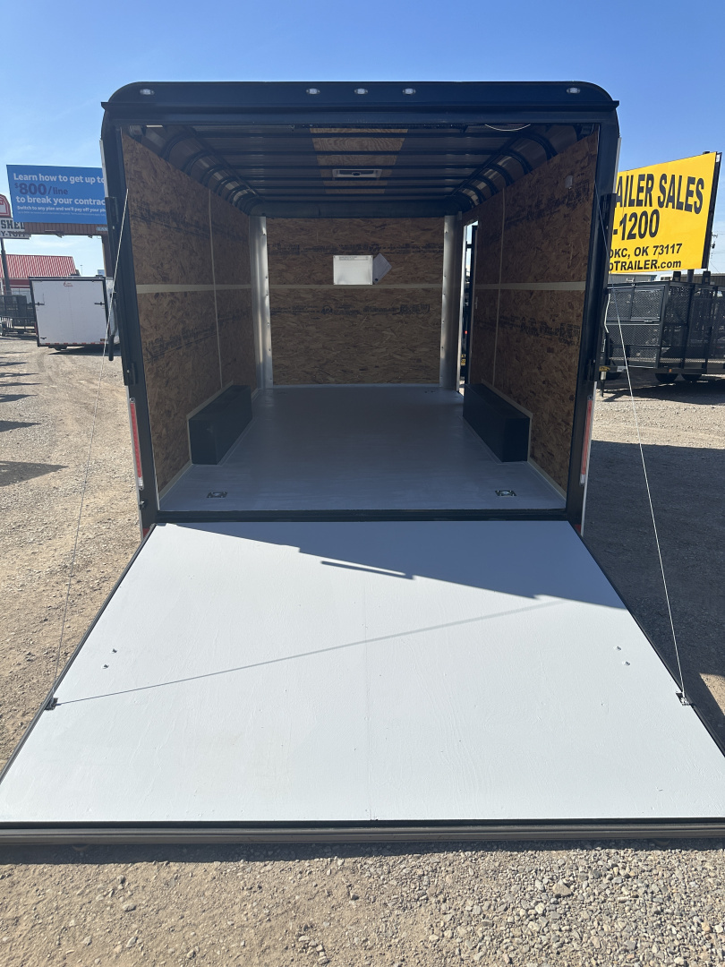 New 2025 Cargo Craft 8.5'x16'x7'tall Expedition Extreme White/Blk out w/ ramp & heavy frame Cargo / Enclosed Trailer