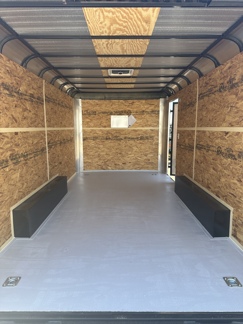 New 2025 Cargo Craft 8.5'x16'x7'tall Expedition Extreme White/Blk out w/ ramp & heavy frame Cargo / Enclosed Trailer