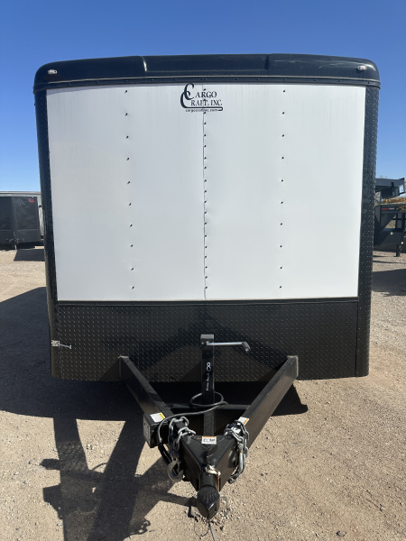 New 2025 Cargo Craft 8.5'x16'x7'tall Expedition Extreme White/Blk out w/ ramp & heavy frame Cargo / Enclosed Trailer